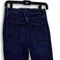 Womens Blue Denim Medium Wash Raw Hem Skinny Leg Jeans Size 8/29 image number 4