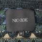 Nic +Zoe Cardigan Striped Crochet Knit Sweater Size PP image number 3