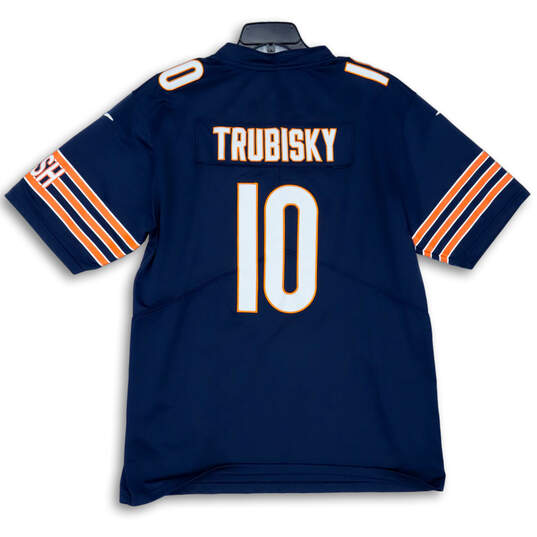 Buy the Mens Blue Orange NFL Chicago Bears Mitchell Trubisky #10 Jersey  Size XXXL