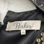Womens Black Silver Sleeveless Halter Neck Sequin Back Zip Mini Dress Sz XS image number 5