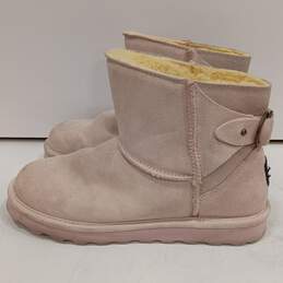 Bearpaw Betty Style Pink Leather Shearling Style Boots Size 10