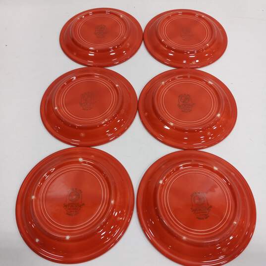 Bundle of 6 Syracuse Orange Ceramic Plate Set image number 2