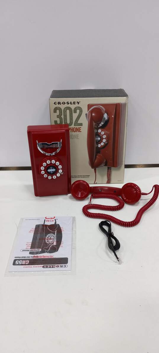 Crosley 302 CR55-RE Classically Designed Wall Phone IOB image number 1