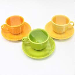 Fiestaware Tea Cup & Saucer Set of 3