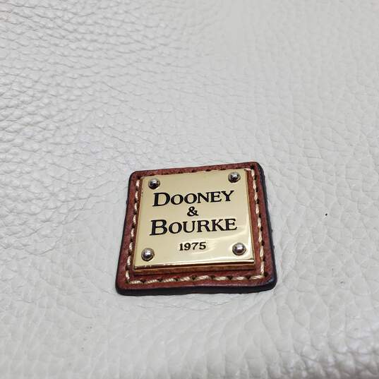 Dooney & Bourke Pebble Leather Crossbody White Letter Carrier Shoulder Bag image number 4