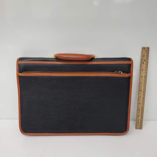 Dooney & Bourke Dark Brown Leather Messenger Briefcase w Lock & Key 11 x 15 image number 2
