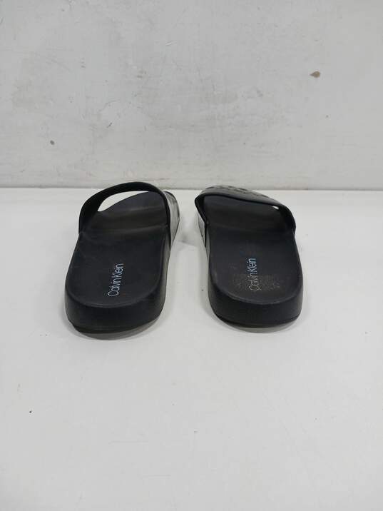 Calvin Klein Black Slide Sandals No Size image number 3