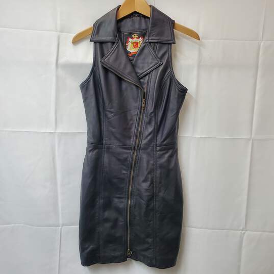 RC Mid-Calf Sleeveless Leather Dress Size Small image number 1