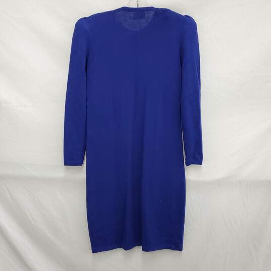VTG St. John WM's Blue Midi Cocktail Dress Size SM image number 2