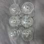 6 Piece Set of Metal Rimmed White Wine Glasses image number 3