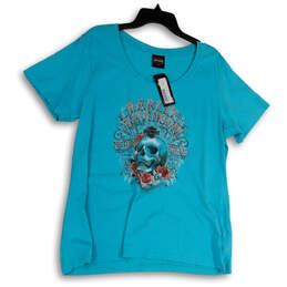 NWT Womens Blue Montgomery AL Scoop Neck Short Sleeve T-Shirt Size 2X