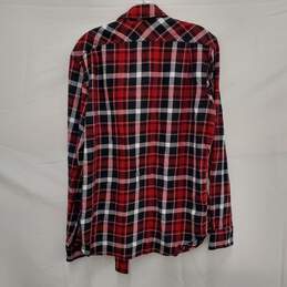 Filson MN's 100% Cotton Red & Black Plaid Long Sleeve Shirt Size SM alternative image