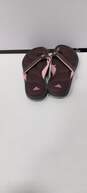 Women's Adidas Brown/Pink Chilwyanda Thong Sandals Size 9 NWT image number 5