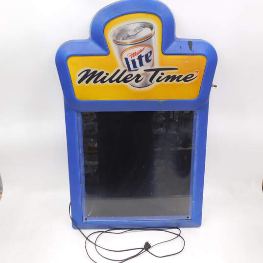 Miller Lite Beer Sign Specials Board Writable Mark Lighted Bar Light Dry Erase image number 1