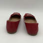 Womens Flash Time Red Leather Round Toe Slip-On Loafer Flats Size 6 image number 5