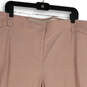 NWT Womens Pink Flat Front Welt Pocket Straight Leg Capri Pants Size 22 image number 3