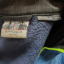 Spyder Men's Blue & Lime Foremost Constant Core Full Zip Sweater Sz M alternative image