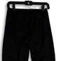 Womens Black Elastic Waist Zipper Pockets Activewear Ankle Pants Size Small image number 4