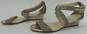 Jimmy Choo Chiara Light Bronze Glitter Demi-Wedge Sandals Sz 36 W/COA image number 3