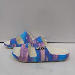 Crocs Unisex Classic Tie-Dye Two Strap Sandals Size Men 9 Women 11 alternative image