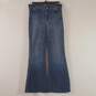 7 For All Mankind Women Flared Blue Jeans Sz 26 image number 2