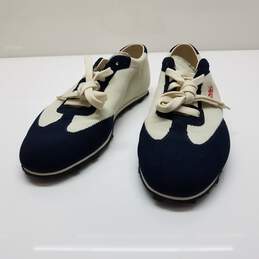 Marni Navy Blue & Beige Canvas Lace Up Sneakers Wm Size 40 AUTHENTICATED alternative image