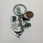 Designer Coach Silver-Tone Link Chain Fashionable Multiple Charm Keychain image number 2