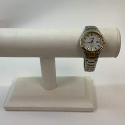 Designer Seiko V137-0AX0 Two-Tone Dial Stainless Steel Analog Wristwatch