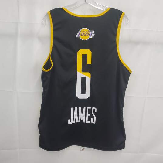 NBA Los Angeles Lakers LeBron James 6 Jersey Men's Size L image number 3