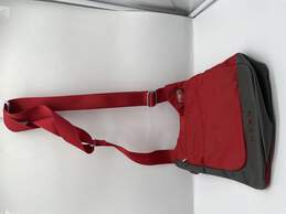 Mens Red Gray Inner Zip Pocket Ajdustable Strap Fashionable Messenger Bag