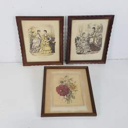 Le Mode Illustraee / Lot of 3  Vintage Color French Lithographs