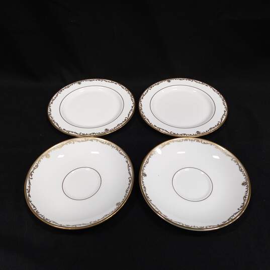 Lenox Coronet Gold Bread Plates & Saucers 4pc Bundle image number 1