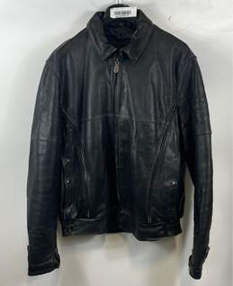 First Gear Black Leather Jacket - Size 2XLT