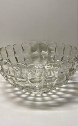Punch Bowl Set of 12 Cups Vintage 14 in wide Glass Punch Bowl w/ Ladle alternative image