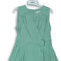 Womens Green V-Neck Sleeveless Back Zip Long Fit & Flare Dress Size 10 image number 3