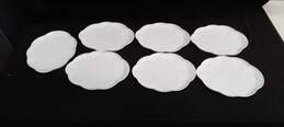 Bundle of 7 Milk White Glass Plates