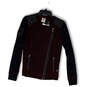 NWT Womens Black Red Long Sleeve Asymmetrical Zip Motorcycle Jacket Size S image number 1