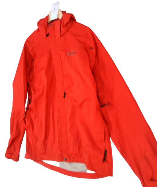 Timberland Mens Orange Long Sleeve Flap Pocket Full Zip Hooded Jacket Size S image number 2