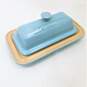 Le Creuset Stoneware Butter Dish w/ Lid  Full Size Turquoise image number 1