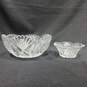 Pair of 2 Crystal Glass Bowls image number 1