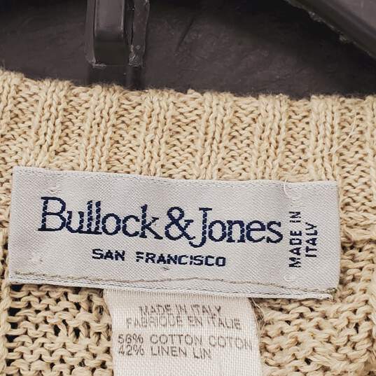 Bullock & Jones Men Beige Textured V-neck Sweater XXL image number 3