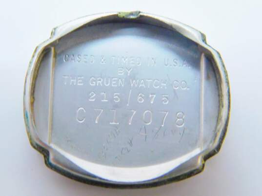 Ladies Vintage Gruen Veri-Thin Gold Filled Diamond Accent Case 17 Jewels Wrist Watch 17.4g image number 4