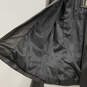 Womens Black Leather Long Sleeve Side Pocket Full-Zip Biker Jacket Size L image number 5