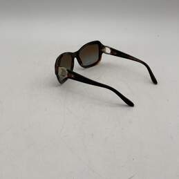 Womens Brown Tortoise Shell UV Protection Rectangular Sunglasses With Case alternative image