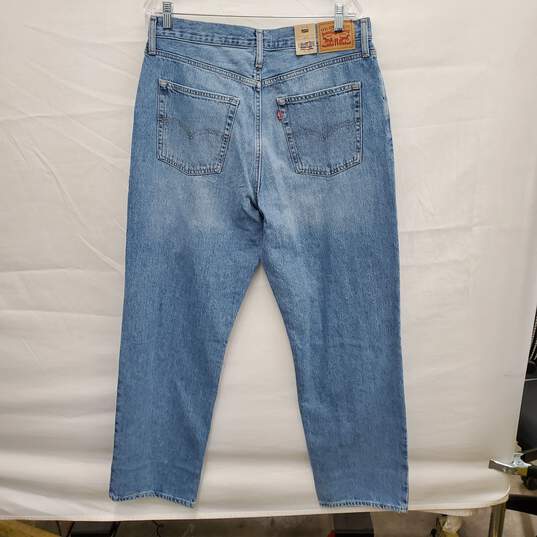 NWT Levi's WM's '94 Baggy Mid-Rise Straight Leg Distressed Blue Jeans Size 32 x 31 image number 2