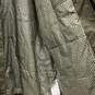 Mens Olive Green Long Sleeve Hooded Flap Pocket Full-Zip Parka Jacket Size XL image number 4