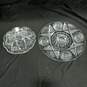 2 Vintage Clear Cut Crystal Dishes image number 1