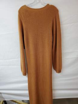 Amuse Society Orange Long Knitted Sweater Dress Size L alternative image
