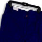 Womens Blue Elastic Waist Stretch Pockets Pull-On Capri Leggings Size 18/20 image number 4