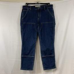 Women's Medium Wash Carhartt Straight Fit Carpenter Jeans, Sz. 14S